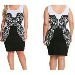 NWT LANE BRYANT Lace Intarsia Sweater Dress 18/20